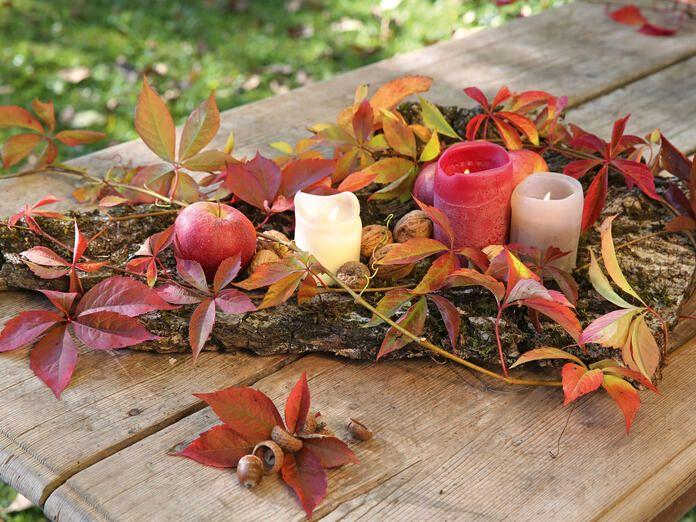 podzimní dekorace netradiční svícen 